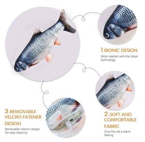 FLOPPY FISH Best Interactive Moving Fish Toy for Cats - Crucian Carp FLOPPY FISH Best Interactive Moving Fish Toy for Cats - Crucian Carp