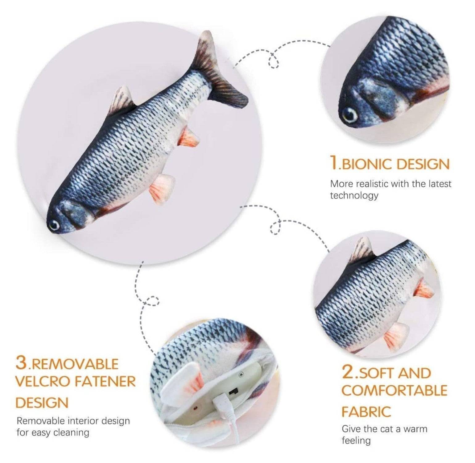 FLOPPY FISH Interactive Moving Fish Toy For Dogs - Grass Carp FLOPPY FISH Interactive Moving Fish Toy For Dogs - Grass Carp