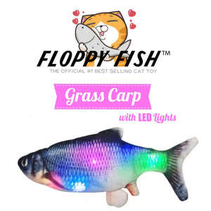 Flopping Fish Cat Toy That Moves On Its Own, Grass Carp Variant