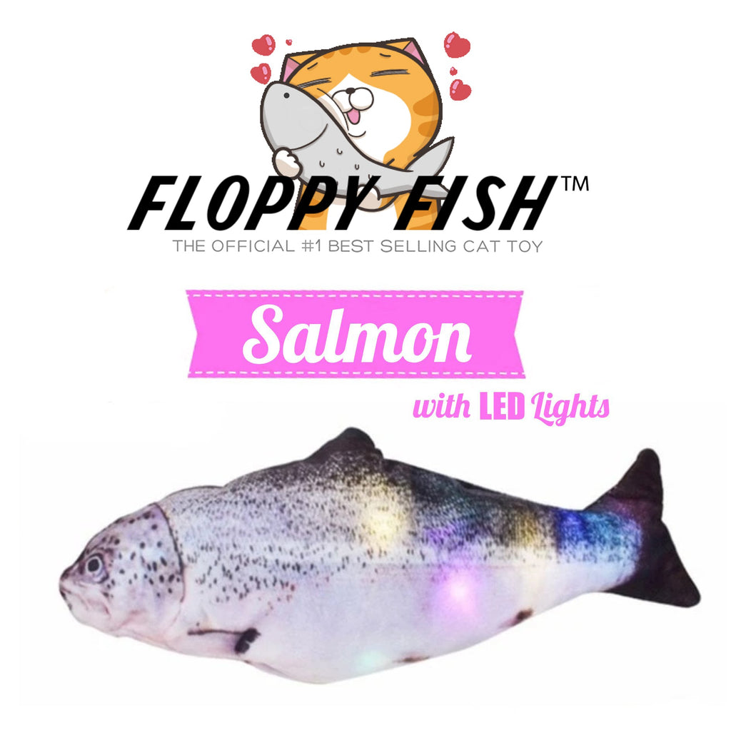 Flopping Fish Cat Toy That Moves On Its Own, Salmon Variant