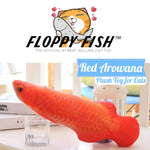 Load image into Gallery viewer, Official Floppy Fish Plush Cat Kicker Toy, Red Arowana Texture
