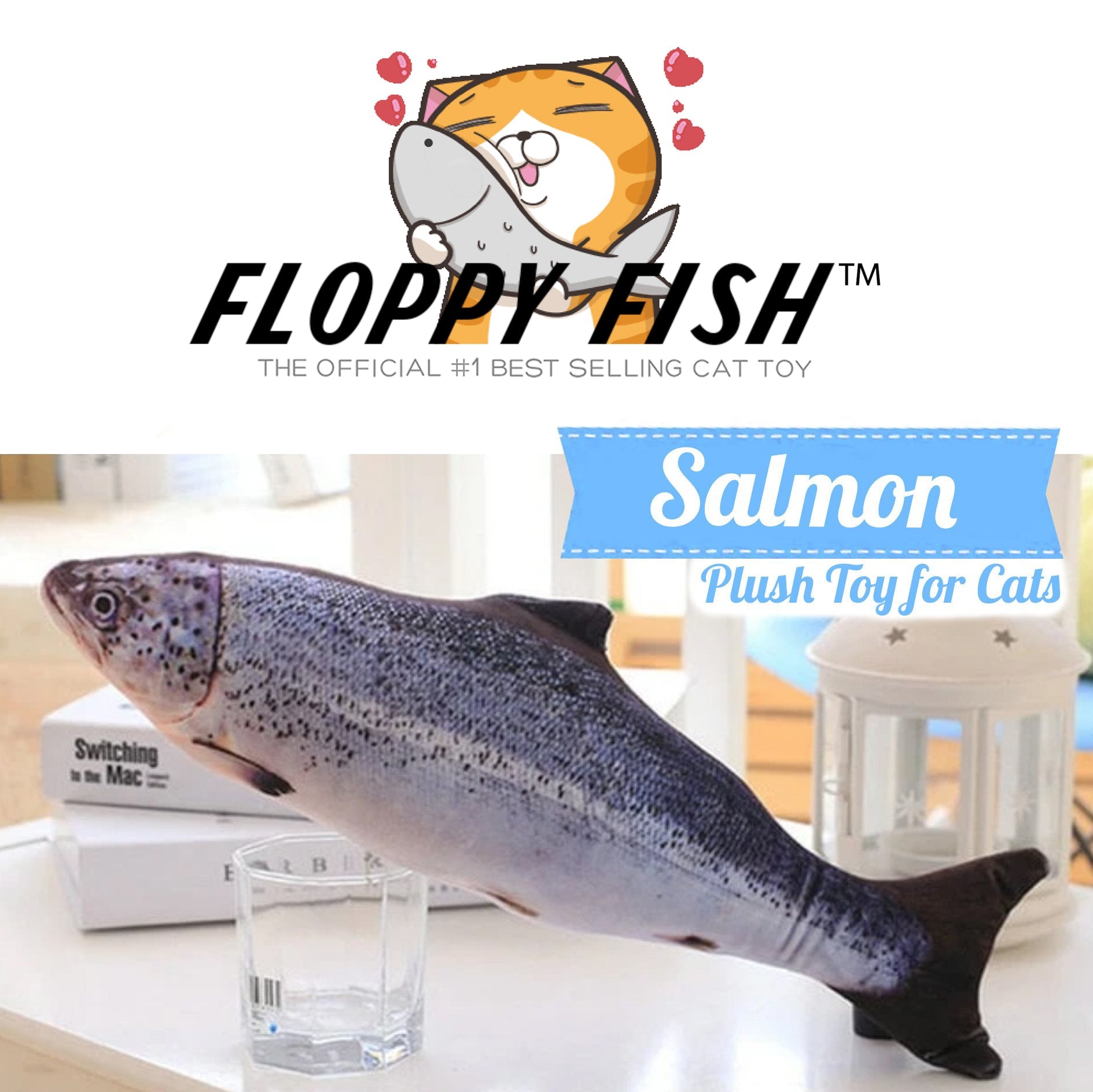 Floppy Fish Plush Cat Toy Salmon