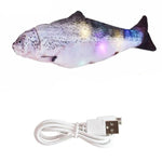 Load image into Gallery viewer, Salmon Floppy Fish Flopping Cat Toy With Led Lights And Catnip, USB Rechargeable
