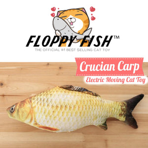 Official Floppy Fish Flopping Fish Cat Toy That Moves On Its Own, Crucian Carp With Catnip