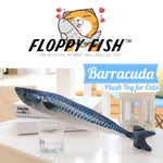 Load image into Gallery viewer, Floppy Fish Plush Cat Kicker Toy, Barracuda Variant On Table
